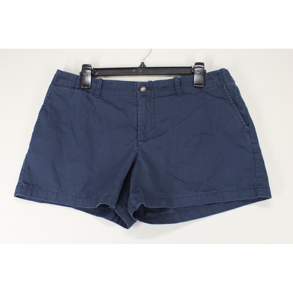 Polo Ralph Lauren Chino Shorts Womens 8 Navy Blue Cotton Preppy Coastal Nautical